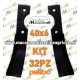 32 Zappette curva universale x motozappa 40x6 zappa zappetta fresa lama kit serie