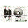Ingranaggio scorrevole motozappa Pasbo G94 triplo eurogreen diesse sicilzappa