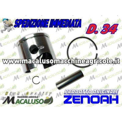 Pistone motosega Zenoah G2500 d.34 kit fascia spinotto seeger M4000001