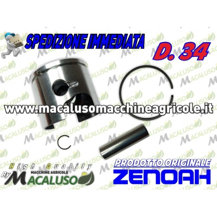 Pistone motosega Zenoah G2500 d.34 kit fascia spinotto seeger M4000001