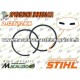 Kit 2 fascia elastica motosega Stihl 046 064 MS460 MS650 d.52 x 1,2 segmento 11220343000