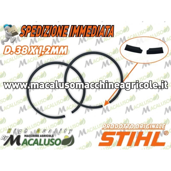 Kit 2 fascia elastica motosega Stihl MS171 MS180 MS181 d.38 x 1,2 segmento 11300343002