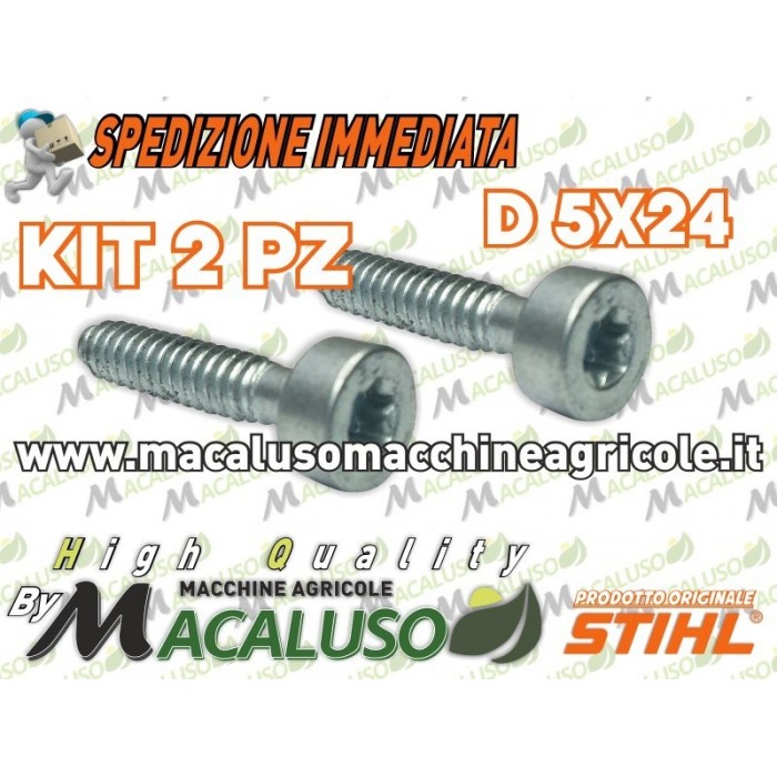 2 pz vite a stella IS D 5 x 24 Stihl perno per plastica autofilettante 90754784159
