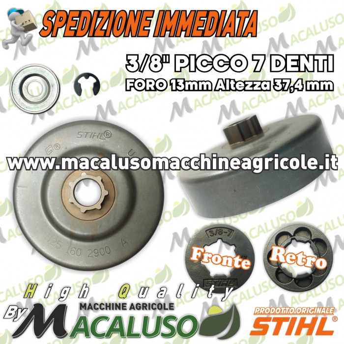 Campana frizione motosega Stihl MS290 MS310 MS390 passo 3/8 denti 7 11250071002 rocchetto catena rocchetto anulare