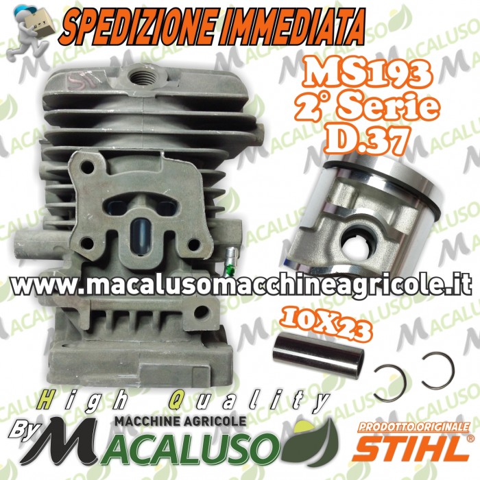 Cilindro pistone motosega Stihl MS193TC MS193T d. 37 SECONDA SERIE gruppo termico 11370201207