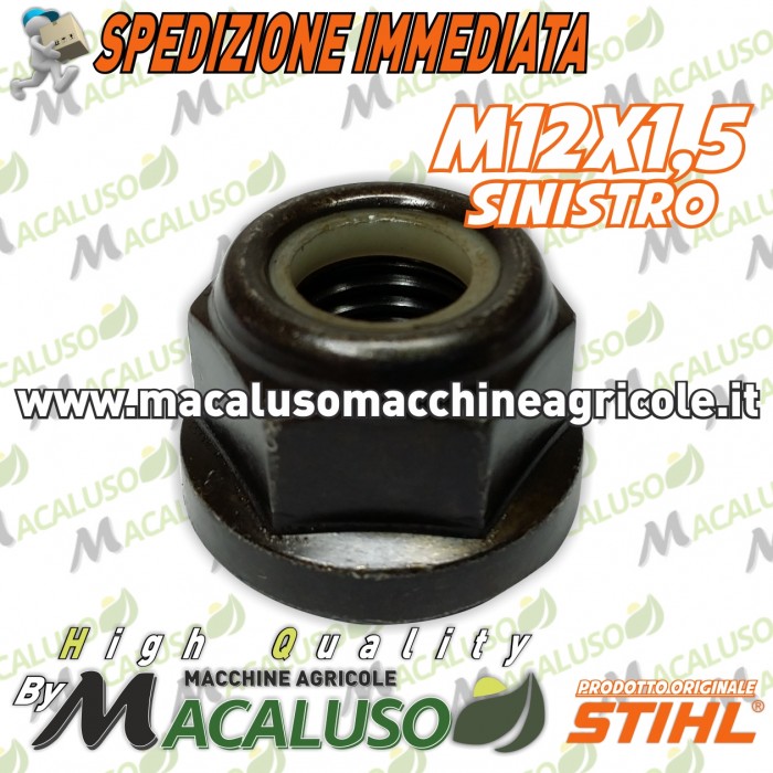 Dado di sicurezza collare m12x1,2 sinistro per decespugliatore Stihl (vedi migliori dettagli)