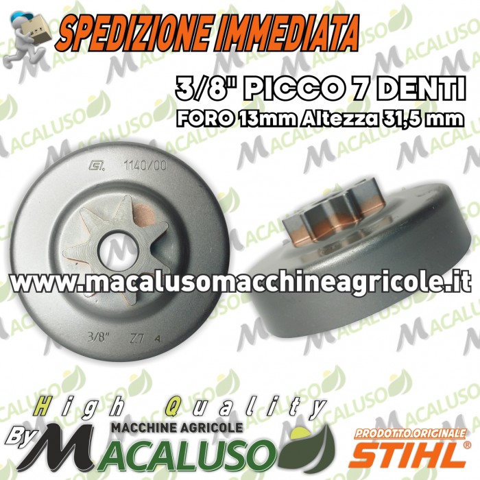 Campana frizione motosega Stihl MS311 MS391 passo 3/8" 7 denti rocchetto 11406402000