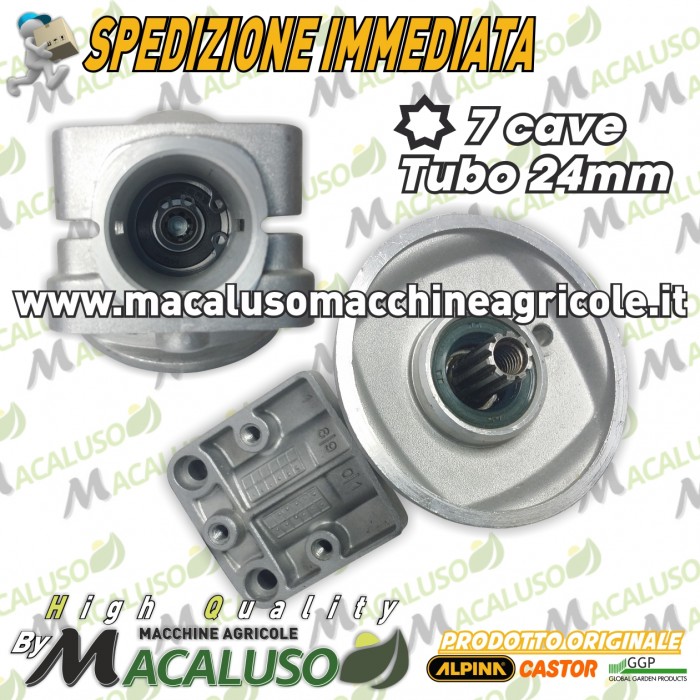 Testina decespugliatore Alpina VIP25 VIP30 Castor TURBO25 TURBO30 riduttore cambio ingranaggi coppia conica