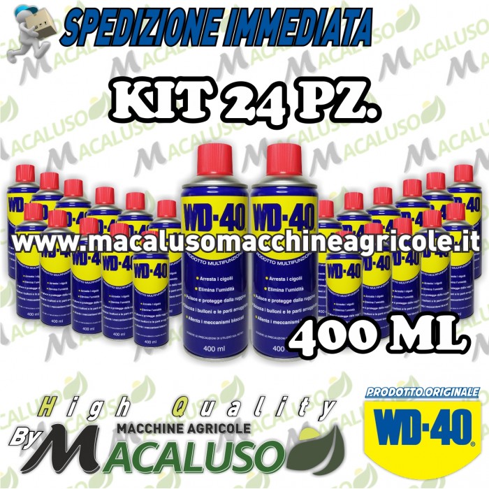 24 Lubrificante multifunzione WD 40 400ml spray miltiuso disincrostante  sbloccante - Macaluso Macchine Agricole