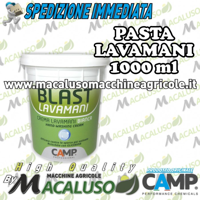 Pasta lavamani Camp blast bianca ml 1000 crema detergente con glicerina kg 1