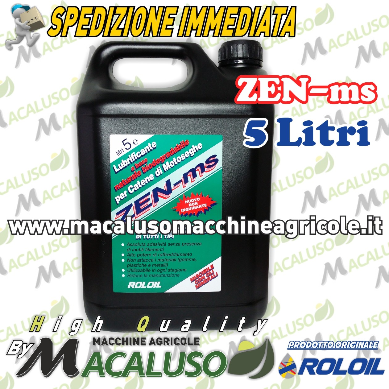 Olio Roloil Zen ms x catena motosega 5 litri lubrificante