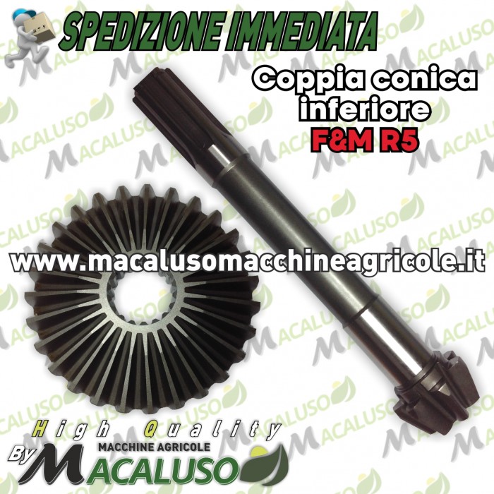 Coppia conica inferiore Motozappa FeM R5 Matras