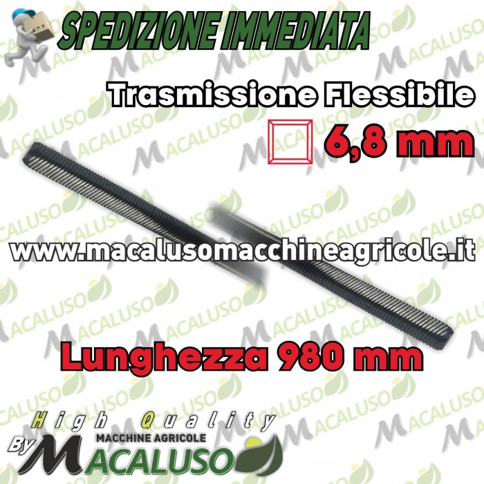 Flessibile x decespugliatore Tanaka cm.98 quadro mm.6,8 diametro mm.8 trasmissione mm 980