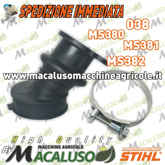 Collettore aspirazione per motosega Stihl MS380 Art.11191412200 manicotto