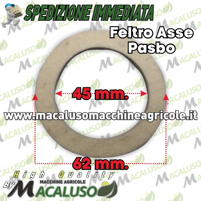 FELTRO ASSE MOTOZAPPA PASBO G51 G72 G73 G83 G94 G84 G14 EUROGREEN DIESSE SICILZAPPA