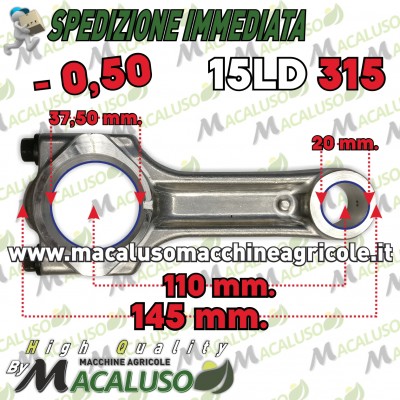 Biella in alluminio adatt. a Lombardini 15LD 315 2° Minorazione -0,50 