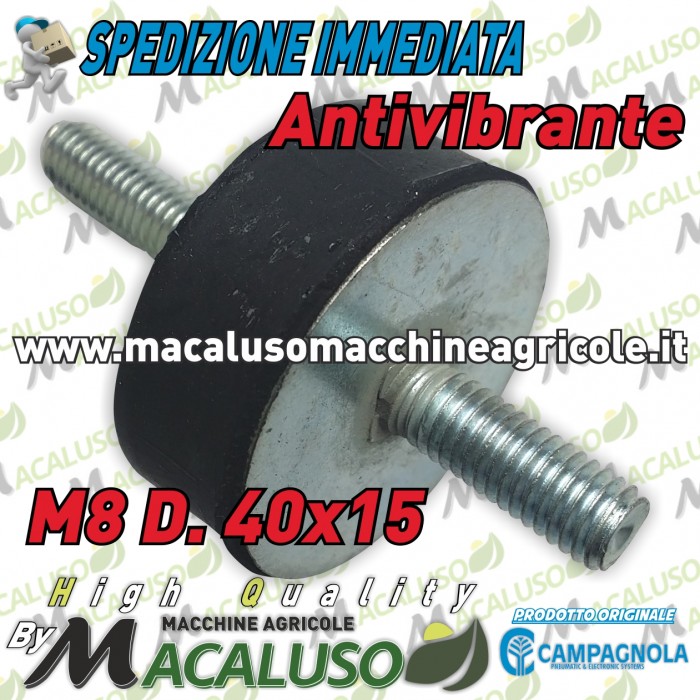 Gommino antivibrante M8 D. 40 x 15 mm motocompressore Hobby e HobbyAir Campagnola 01420132