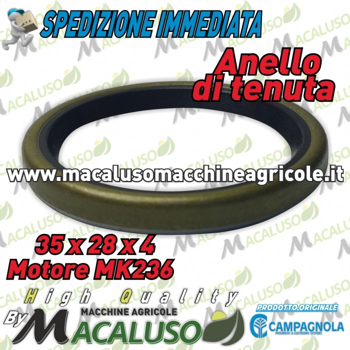Paraolio 35 x 28 x 4 motocompressore MK236 abbacchiatore pneumatico Campagnola Hobby kit F010060000