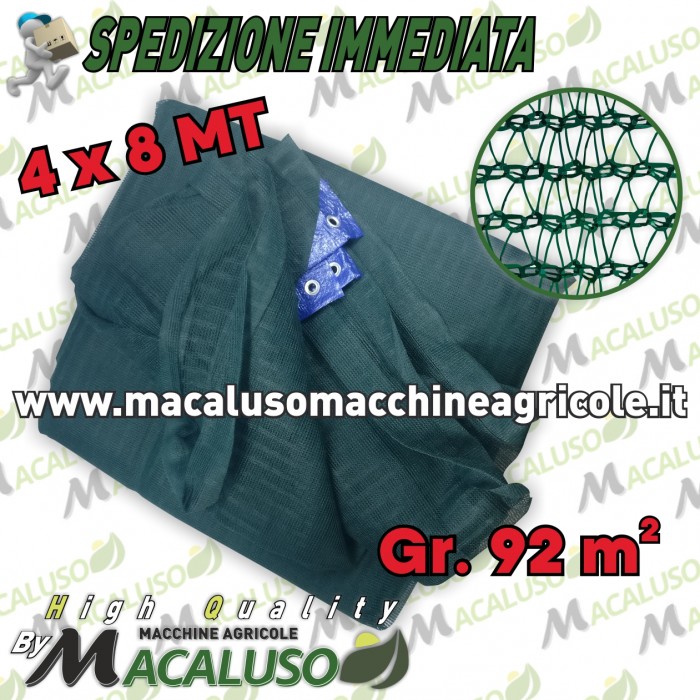 Rete raccolta olive antistrappo telo antispina occhiellato gr. 92 mq 4 x 8