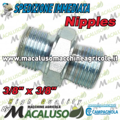 Raccordo nipples aria compressa 3/8" M - M motocompressore Campagnola Hobby Professional 0105 0119