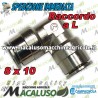 Raccordo rapido a L aria compressa tubo 8 x 10 F F motocompressore Campagnola Hobby Professional raccordino 0112 0165