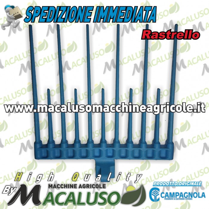 Rastrello azzurro abbacchiatori Campagnola Diablo pettine 6193.0010