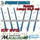 Kit 6 Rebbio lungo azzurro abbacchiatore Diablo Elektra Campagnola asta astina 0193 0131