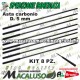Kit 6 asta in carbonio abbacchiatore Olispeed Special Brumi mm 5 attacco mm 8 lunghezza mm 360 asticina