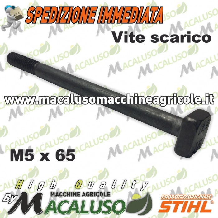 Prigioniero scarico M 5 x 65 Stihl Stihl MS170 MS180 MS230 MS250 Vite fissaggio marmitta 11231481201