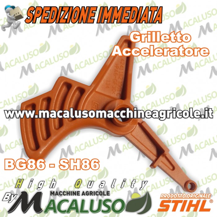 Comando acceleratore soffiatore Aspiratore Stihl BG86 SH86 grilletto gas 42411821001
