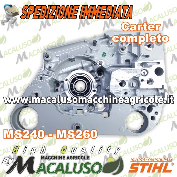 Carter motore completo motosega Stihl MS240 MS260 carcassa albero alluminio 11210202125