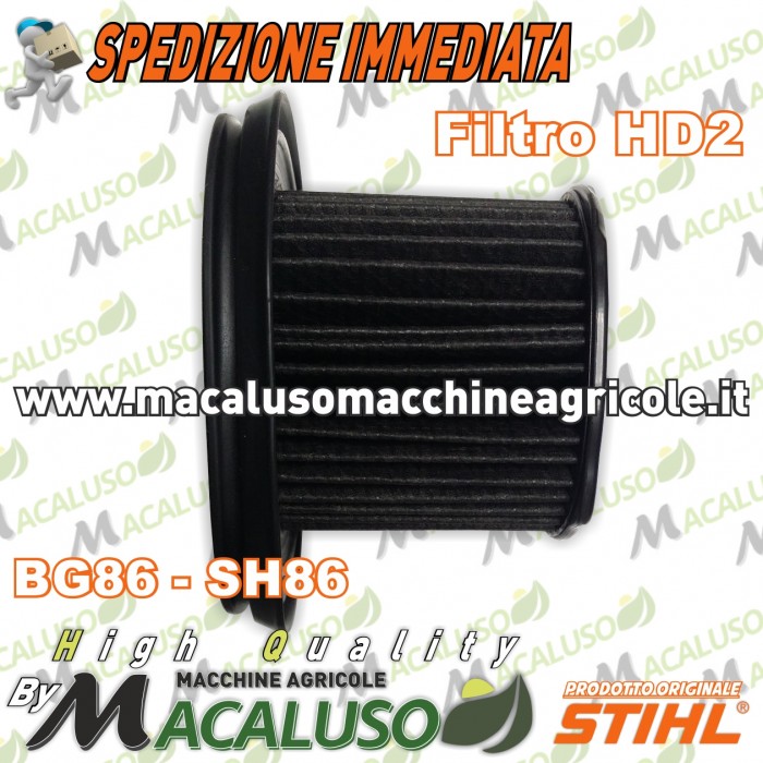 Filtro aria HD2 soffiatore aspiratore Stihl BG56 BG86 SH56 SH86 massa filtrante 42411404400