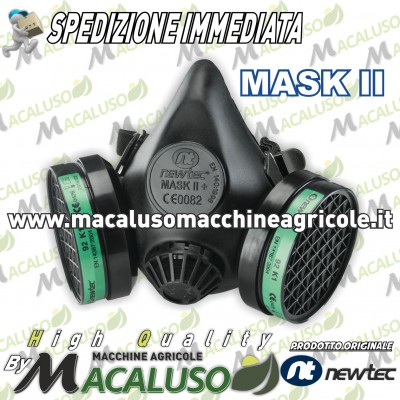 Semimaschera in gomma Mask II Newtec con valvola Filtri non compresi maschera filtrante