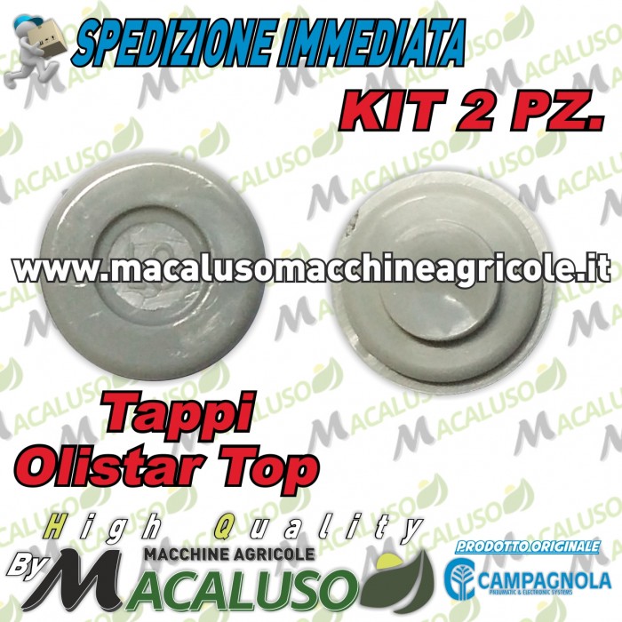 Kit 2 pz tappo distributore abbacchiatore Campagnola Olistar Metal top pneumatico 0133 0185