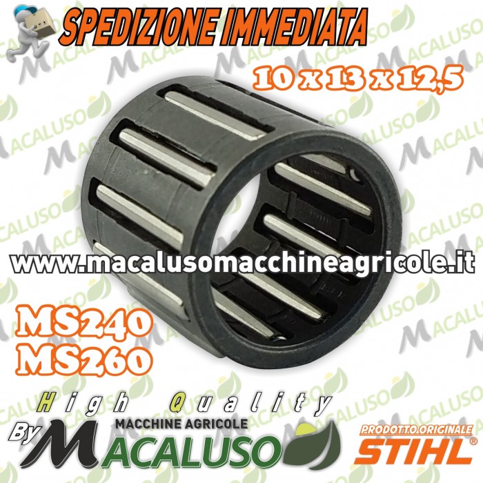 Gabbia rulli spinotto pistone motosega Stihl MS240 MS260 10x13x12,5 95120032252
