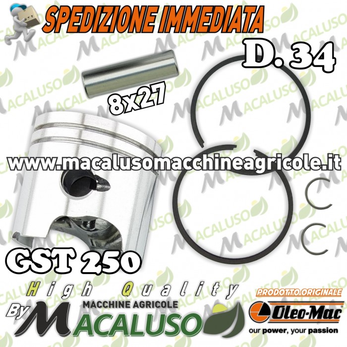 Pistone Motosega Oleomac GST250 Efco MTT2500 Emak gst 250 mtt 2500