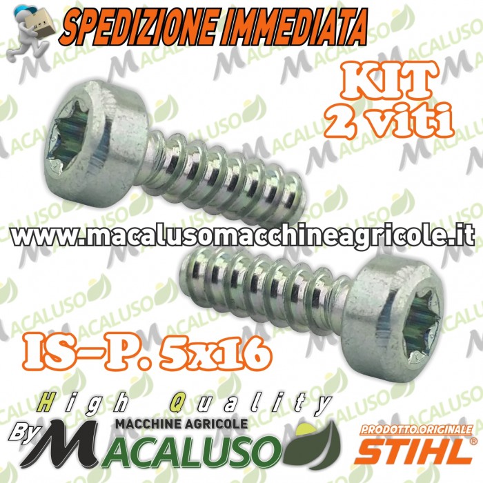 2 pz vite a stella IS P 5 x 16 Stihl perno per metallo autofilettante 90744774130