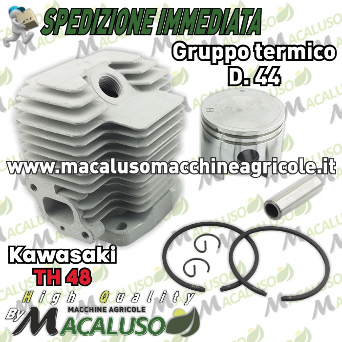 Cilindro pistone adattabile decespugliatore Kawasaki TH48 d 44 gruppo termico