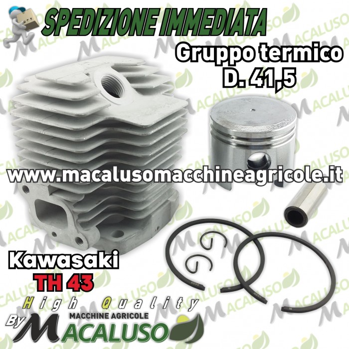 Cilindro pistone adattabile decespugliatore Kawasaki TH43 d 41,5 gruppo termico th 43
