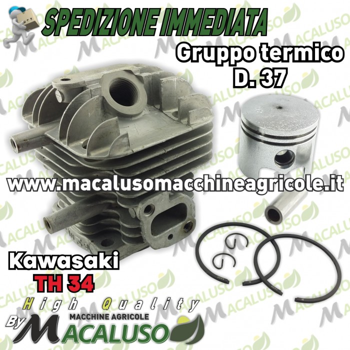 Cilindro pistone adattabile decespugliatore Kawasaki TH34 d 37 gruppo termico th 34