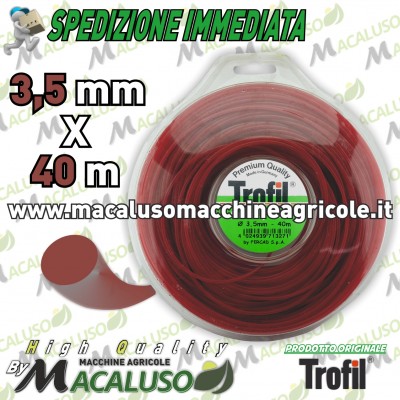 Filo nylon Trofil tondo mm.3,5 x 40 mt. professionale decespugliatore prato