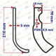 2 Zappette adattabile motozappa Honda 40x5 zappa zappetta fresa lama kit serie