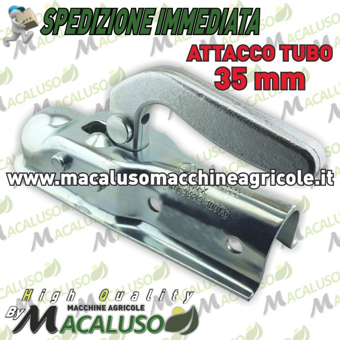 Gancio per carrello auto attacco tubo mm.35