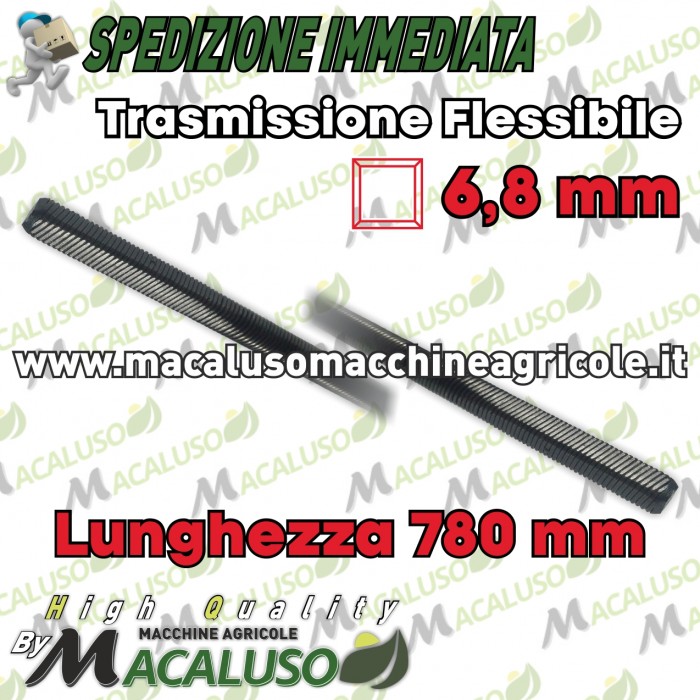 Flessibile decespugliatore Echo cm. 78 quadro mm. 6,8 diametro mm.8 trasmissione mm 780