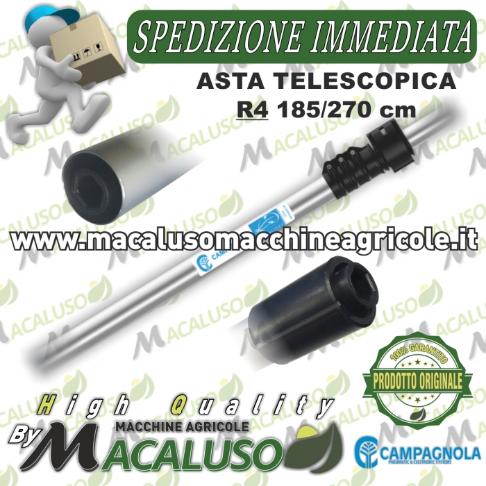 Asta Campagnola telescopica R4 cm.185-270 in alluminio per Alice e Elektra R165.0103