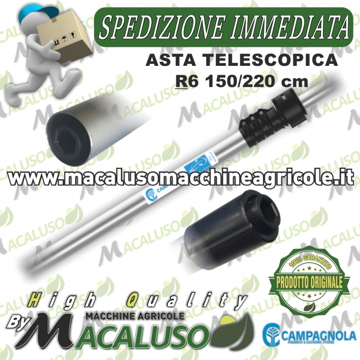 Asta Campagnola telescopica R4 cm.185-270 in alluminio per Alice e Elektra R165.0103