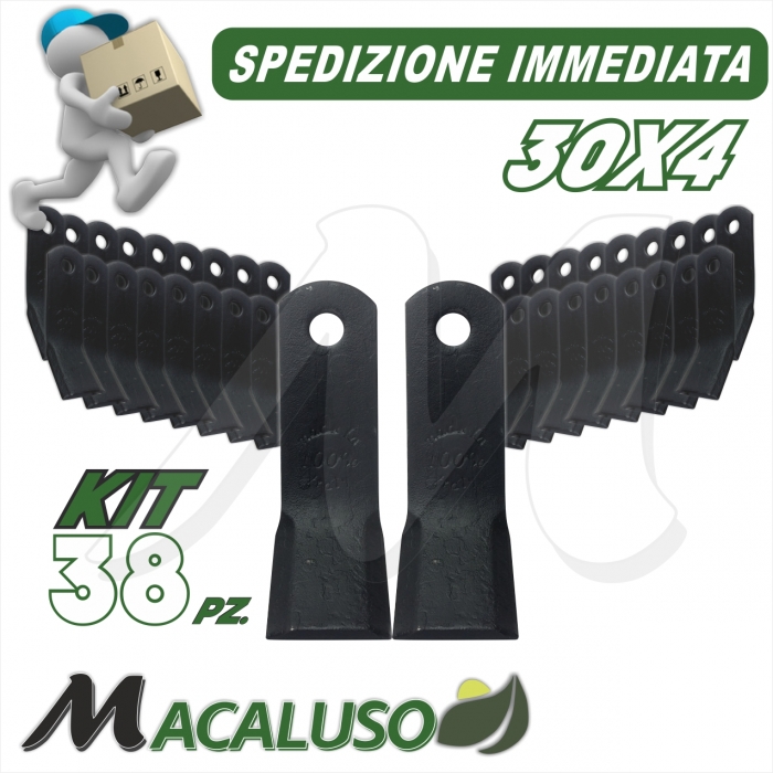 38 Zappette curva x trincia 30x4 zappa zappetta fresa lama kit serie