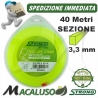 Filo nylon Strong Quadro da mm. 3,3 x 40 metri decespugliatore taglia erba