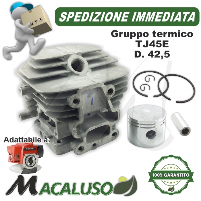 Cilindro pistone adattabile decespugliatore Kawasaki TJ45E d 42,5 gruppo termico tj 45 E