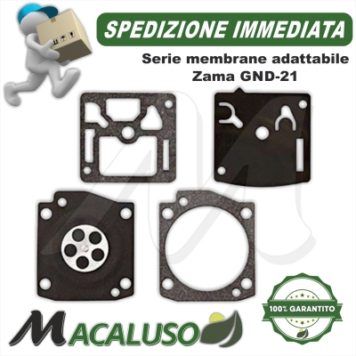 Serie membrane carburatore Zama GND-21 motosega decespugliatore gnd21 guarnizioni